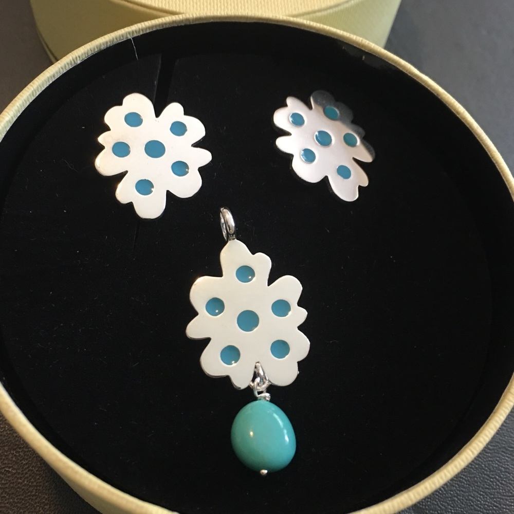 TOUS Eugenia silver turquoise set vintage